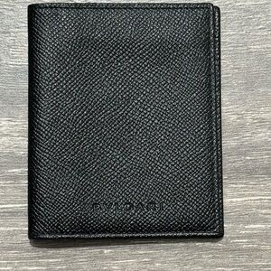 Bvlgari Textured Black Card Holder